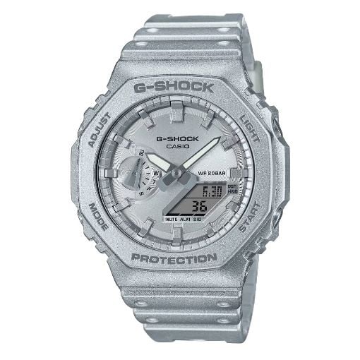 Εικόνα της Ρολόι Casio G-Shock Classic με Χρονογράφο Ασημί Καουτσούκ Λουράκι GA-2100FF-8AER