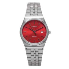 Εικόνα της Ρολόι Casio Collection Standard με Ασημί Μεταλλικό Μπρασελέ Κόκκινο MTP-B145D-4A2VEF