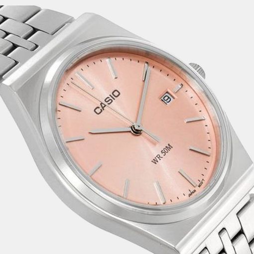 Εικόνα της Ρολόι Casio Collection Standard με Ασημί Μεταλλικό Μπρασελέ Ροζ MTP-B145D-4AVEF
