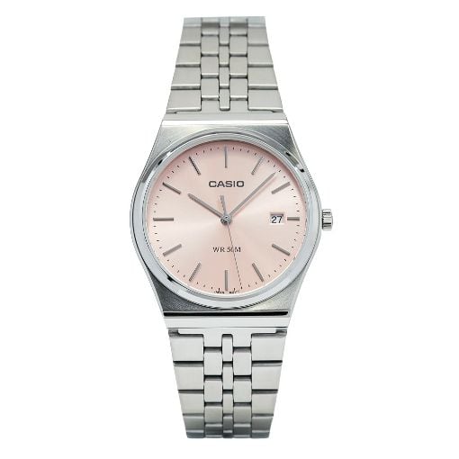 Εικόνα της Ρολόι Casio Collection Standard με Ασημί Μεταλλικό Μπρασελέ Ροζ MTP-B145D-4AVEF