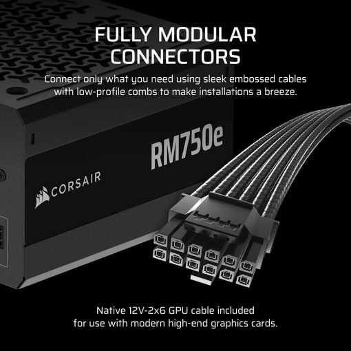 Εικόνα της Τροφοδοτικό Corsair RM750e Fully Modular Low-Noise 80 Plus Gold 750W CP-9020295-EU