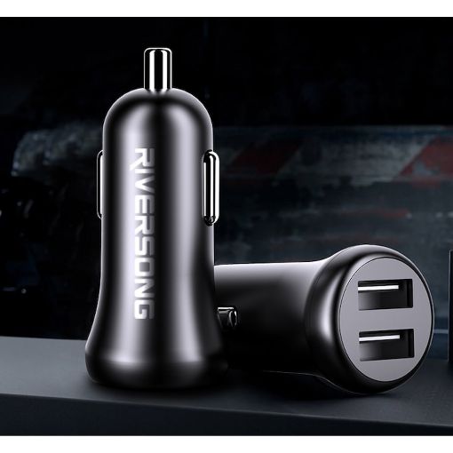Εικόνα της Φορτιστής Αυτοκινήτου Riversong Safari P5 2xUSB-A 15W Black CC41C