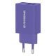 Εικόνα της Φορτιστής Riversong Travel SafeKub D2 Dual USB-A 12W Purple AD29-EUPU