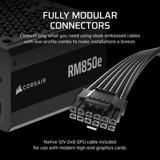 Εικόνα της Τροφοδοτικό Corsair RM850e Fully Modular Low-Noise 80 Plus Gold 850W CP-9020296-EU