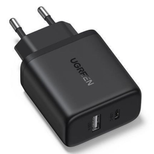 Εικόνα της Φορτιστής Ugreen X227 USB-C & USB-A 20W Black 45302