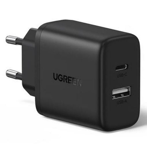 Εικόνα της Φορτιστής Ugreen X227 USB-C & USB-A 20W Black 45302