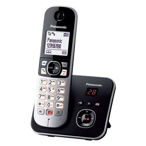 Εικόνα της Ασύρματο Τηλέφωνο Panasonic KX-TG6861GRB με Αυτόματο Τηλεφωνητή Μαύρο