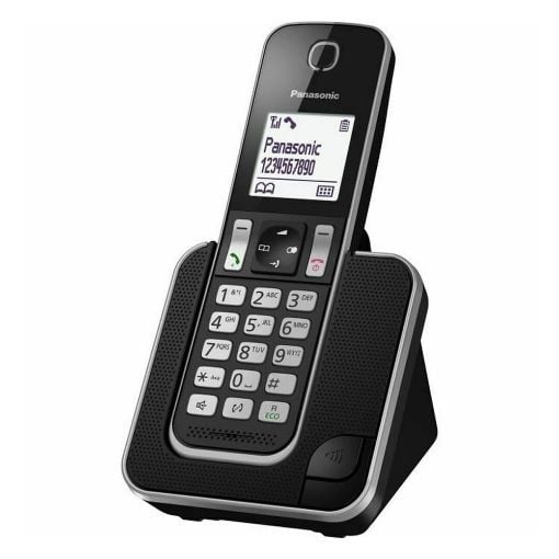 Εικόνα της Ασύρματο Τηλέφωνο Panasonic KX-TGD310GRB με Λειτουργία Ενδοεπικοινωνίας και Baby Monitor Μαύρο