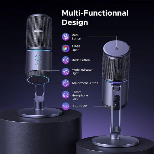 Εικόνα της Ugreen Desktop Microphone CM769 USB-C RGB 35629