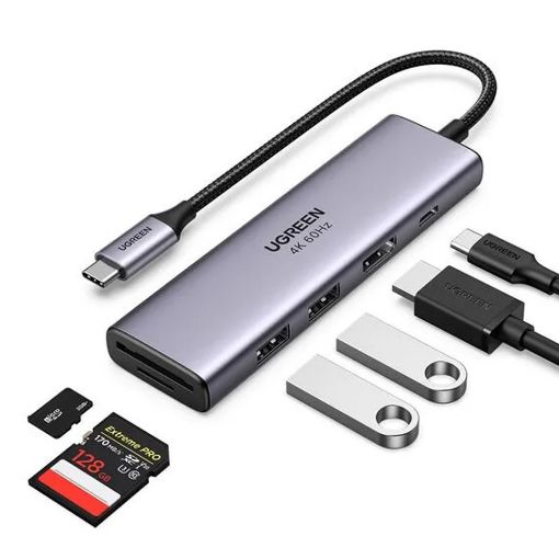 Εικόνα της Docking Station Ugreen CM511 6in1 Type-C 60383