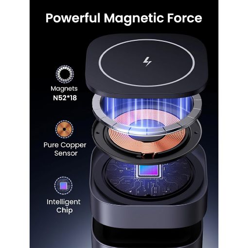 Εικόνα της Φορτιστής Ugreen Magnetic W526 15W Qi Grey 35278