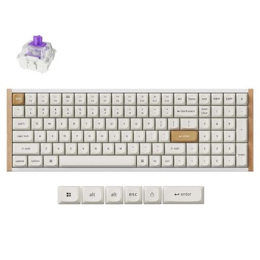 Εικόνα της Πληκτρολόγιο Keychron K4 HE 96% Wireless RGB Gateron Magnetic Nebula Switches (US) Special Edition White K4H-Q1