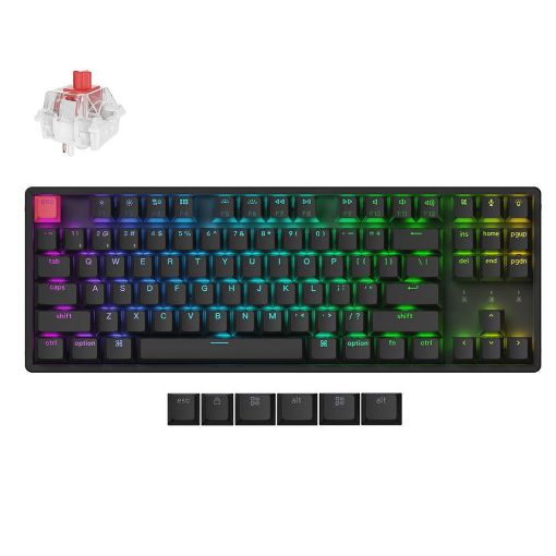 Εικόνα της Πληκτρολόγιο Keychron K8 V2 QMK TKL Wireless RGB Aluminum Red Switches (US) K8X-C1