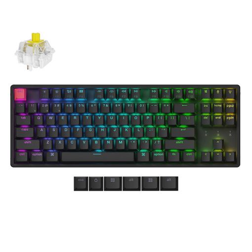Εικόνα της Πληκτρολόγιο Keychron K8 V2 QMK TKL Wireless RGB Hot-Swappable Aluminum Banana Switches (US) K8X-J4