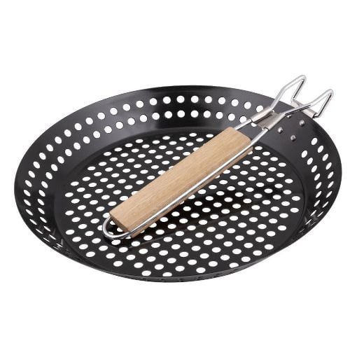 Εικόνα της Καλάθι Ψησίματος Lamart BBQ με Ξύλινη Λαβή 30x30cm Black LT5032