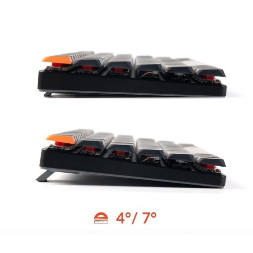 Εικόνα της Πληκτρολόγιο Keychron K3 V3 QMK 75% Wireless RGB Red Switches (US) K3X-B1
