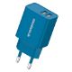 Εικόνα της Φορτιστής Riversong Travel SafeKub D2 Dual USB-A 12W Blue AD29-EUBL