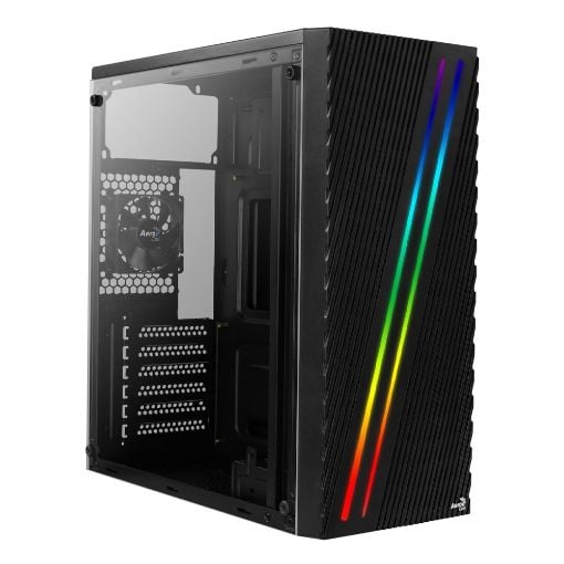 Εικόνα της Aerocool Streak RGB Tempered Panel Black ACCM-PV19012.11