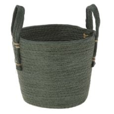 Εικόνα της Διακοσμητικό Kαλάθι H&S Collection με Χερούλια 20x18cm Πράσινο KR2002750