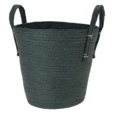 Εικόνα της Διακοσμητικό Kαλάθι H&S Collection με Χερούλια 25x24cm Πράσινο KR2002760