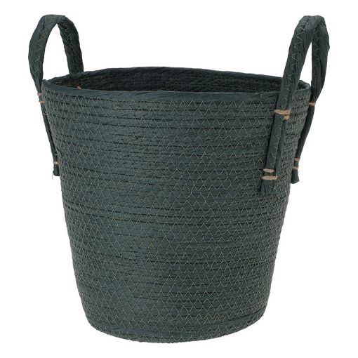 Εικόνα της Διακοσμητικό Kαλάθι H&S Collection με Χερούλια 25x24cm Πράσινο KR2002760