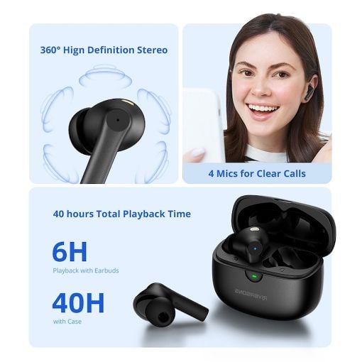 Εικόνα της True Wireless Earbuds Riversong Utopia H5 Black EA271