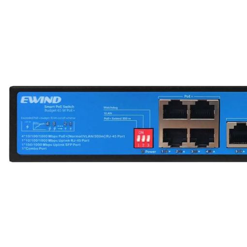 Εικόνα της Switch Ewind EW-S1907CG-AP 7-Port Gigabit with 4-Port PoE & 1-Port SFP