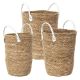 Εικόνα της Σετ Διακοσμητικά Καλάθια Home Deco Factory με Χερούλια 3τμχ Καφέ RG9268