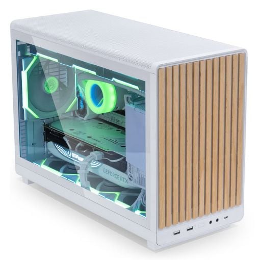 Εικόνα της Lian Li Dan Cases A3-mATX All Mesh Steel-Fabric Wood Edition White G99.A3W-WD.00