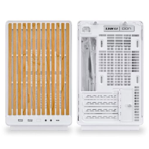Εικόνα της Lian Li Dan Cases A3-mATX All Mesh Steel-Fabric Wood Edition White G99.A3W-WD.00