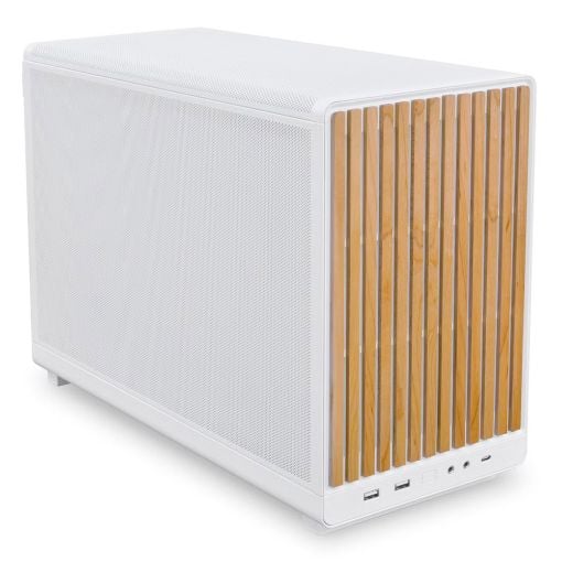 Εικόνα της Lian Li Dan Cases A3-mATX All Mesh Steel-Fabric Wood Edition White G99.A3W-WD.00