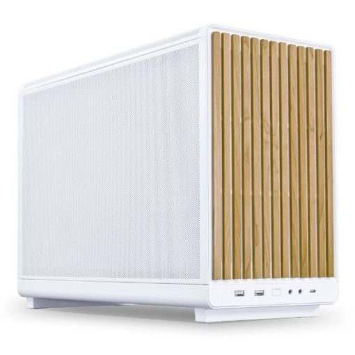 Εικόνα της Lian Li Dan Cases A3-mATX All Mesh Steel-Fabric Wood Edition White G99.A3W-WD.00