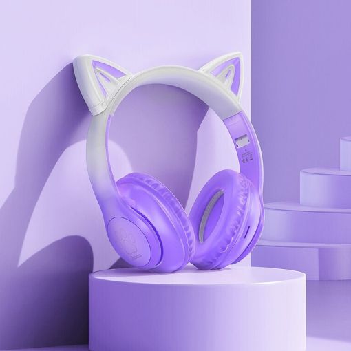 Εικόνα της Headset Hoco W42 Cat Bluetooth Purple/Grape