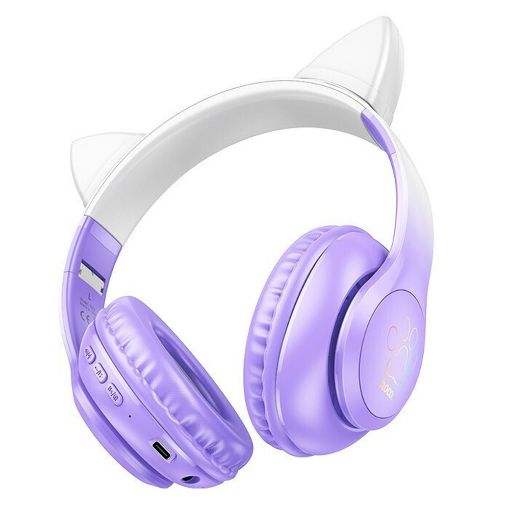 Εικόνα της Headset Hoco W42 Cat Bluetooth Purple/Grape
