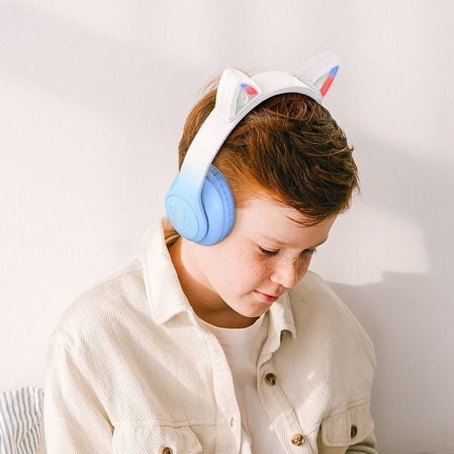 Εικόνα της Headset Hoco W42 Cat Bluetooth Crystal/Blue