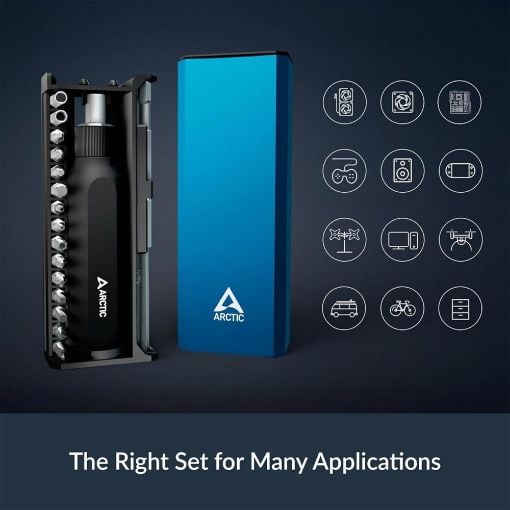 Εικόνα της Arctic Ratchet Screwdriver Toolkit με Μαγνητικές Εναλλασσόμενες Μύτες 23τμχ AETLS00002A