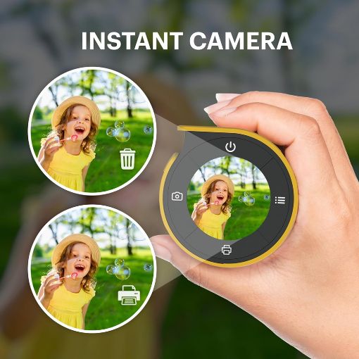 Εικόνα της Kodak Memo Shot Era Instant Camera & Photo Label Printer Yellow KOCAMMS100Y