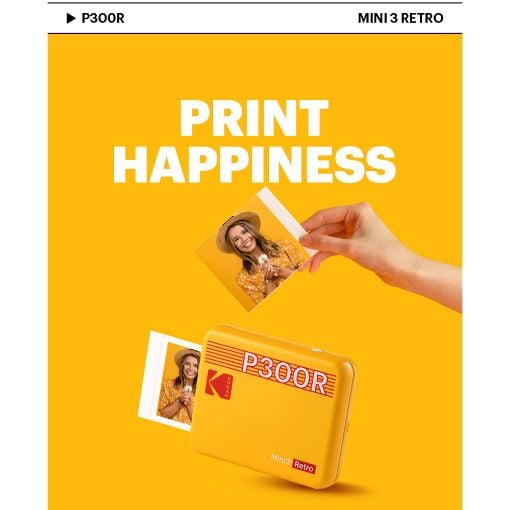 Εικόνα της Kodak Mini 3 Retro Smartphone Photo Printer Yellow P300RY