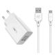Εικόνα της Φορτιστής WK 2A Dual USB-A WP-U56 με Καλώδιο Lightning White