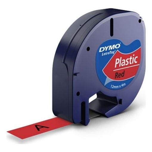 Εικόνα της Ταινία Ετικετογράφου Dymo LetraTag Plastic Red 12mm x 4m 91203 S0721630