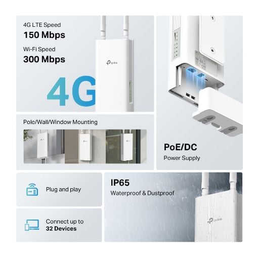 Εικόνα της Router Tp-Link TL-MR100 Outdoor 4G LTE Wi-Fi