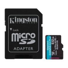 Εικόνα της Κάρτα Μνήμης MicroSDXC Kingston Canvas Go! Plus 512GB Class 10 + SD Adapter SDCG4/512GB
