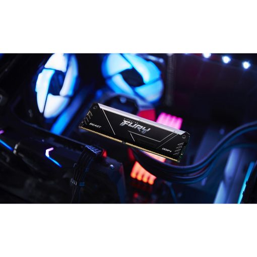 Εικόνα της Ram Kingston Fury Beast 16GB (2 x 8GB) DDR4-3200MHz CL16 RGB Black KF432C16BB2AK2/16