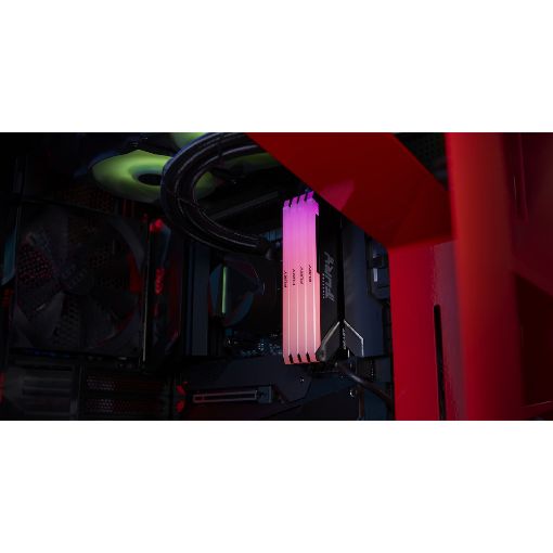 Εικόνα της Ram Kingston Fury Beast 16GB (2 x 8GB) DDR4-3200MHz CL16 RGB Black KF432C16BB2AK2/16
