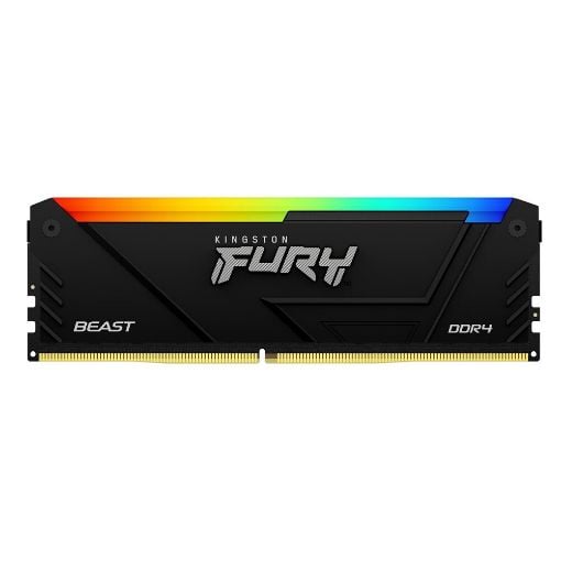 Εικόνα της Ram Kingston Fury Beast 16GB (2 x 8GB) DDR4-3200MHz CL16 RGB Black KF432C16BB2AK2/16
