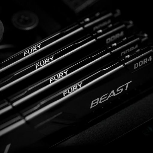 Εικόνα της Ram Kingston Fury Beast 8GB (1 x 8GB) DDR4-3200MHz CL16 RGB Black KF432C16BB2A/8