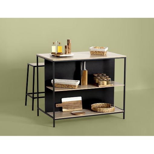 Εικόνα της Επιφάνεια Κοπής 5Five με Λαβή 42x20x1,2cm Ξύλινη Καφέ/Λευκό 204643