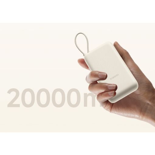 Εικόνα της Xiaomi Power Bank 33W 20000mAh με Ενσωματωμένο Καλώδιο Tan BHR8851GL