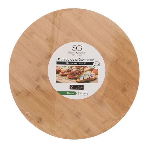 Εικόνα της Πλατώ Σερβιρίσματος Secret de Gourmet 50x50x2,7cm Ξύλινο Καφέ 150085