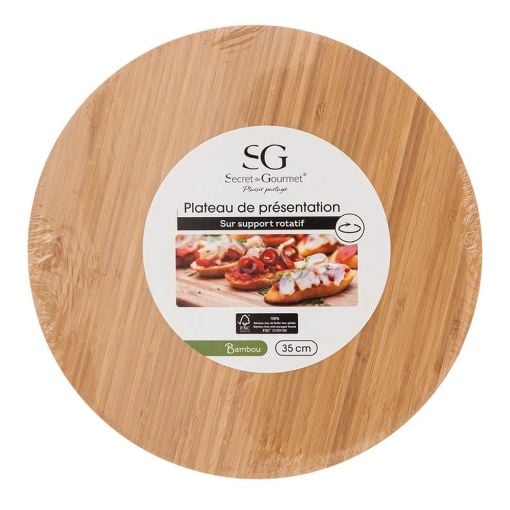Εικόνα της Πλατώ Σερβιρίσματος Secret de Gourmet 35x35x3,2cm Ξύλινο Καφέ 540724266